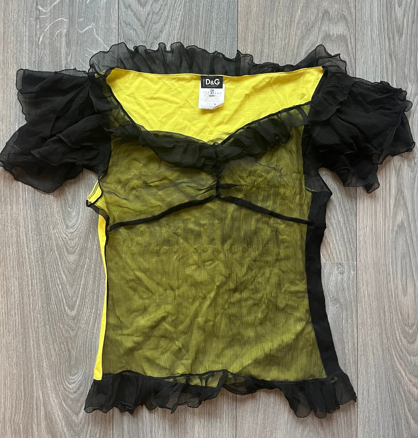 D&G fall 2001 sheer "Panther" top