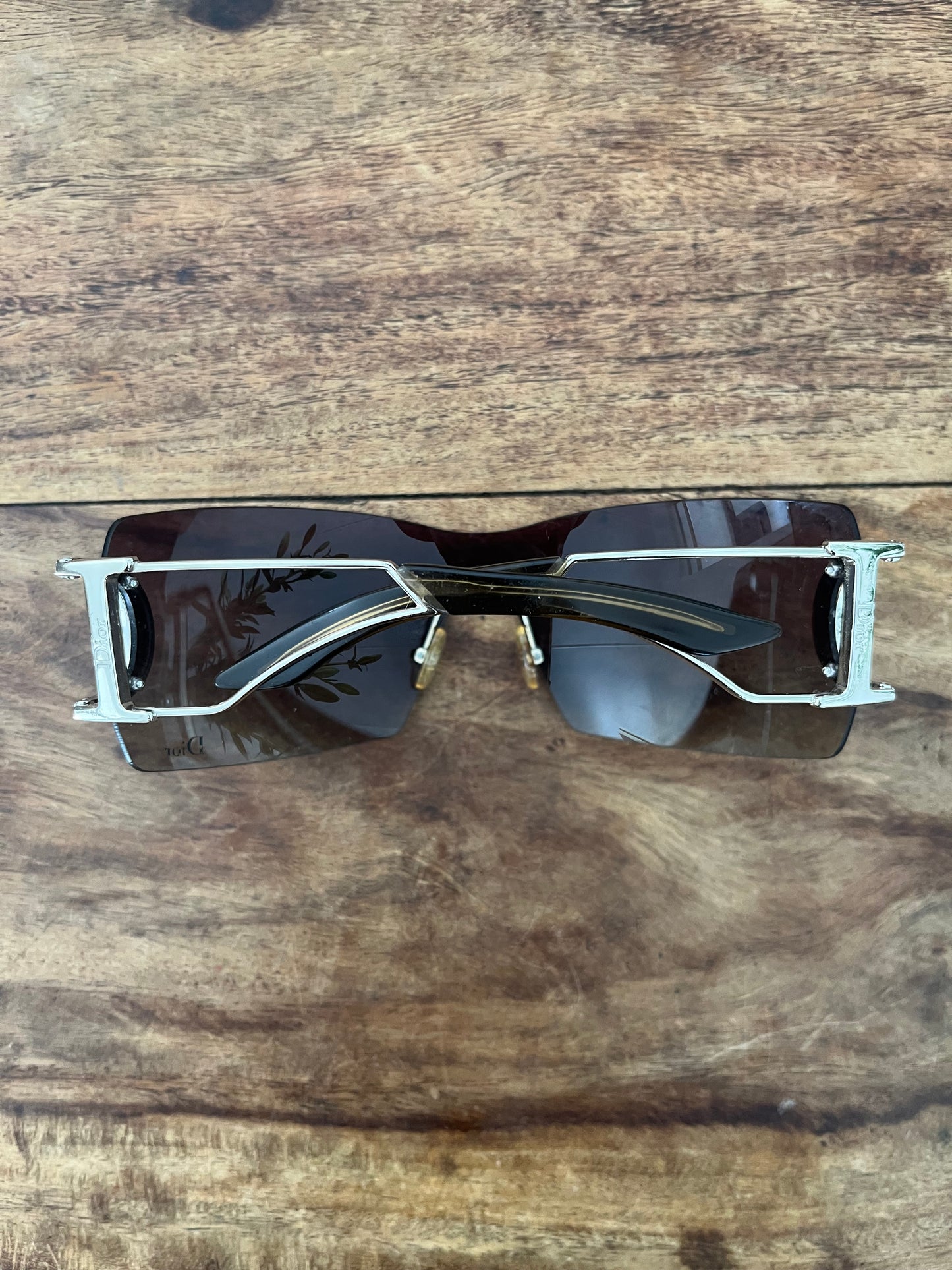 Dior aviator frameless brown sunglasses